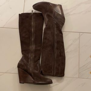 Frye brown suede boots